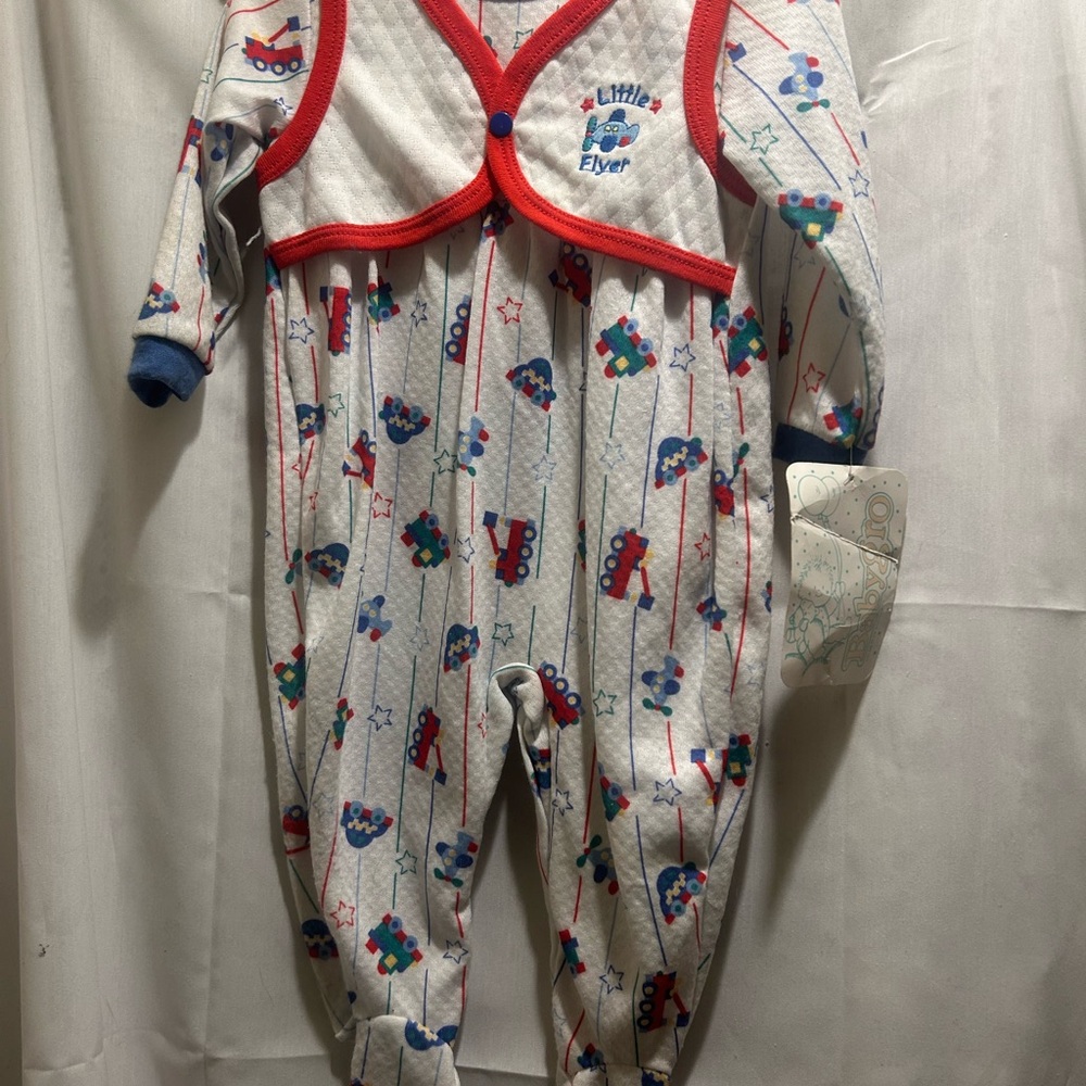 NWT Sz LARGE vintage babygro sleeper